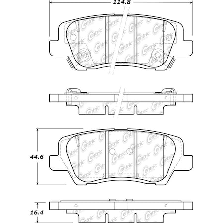 Centric Parts Centric 105.18390 Centric Posi-Quiet Ceramic Disc Brake Pad Sets 105.18390